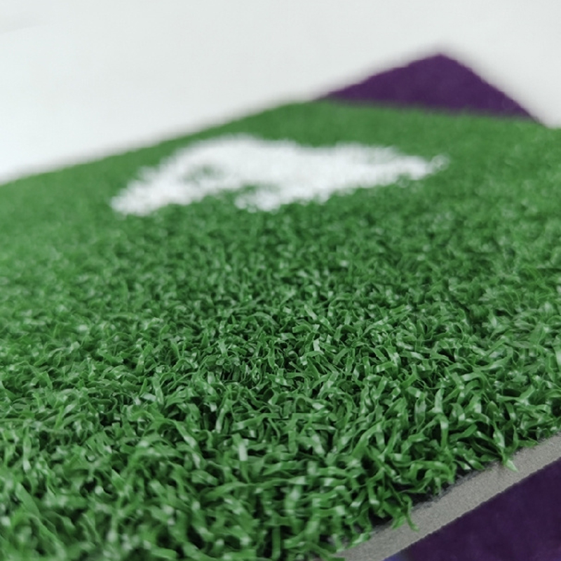 Turf Max Artificial Grass Customized Pattern Color Marks With PU Foam Pad