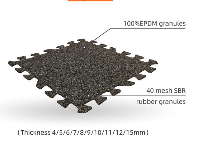 Rubber Interlocking Mat Max 100% EPDM Flooring Puzzle Design Gym Tile (2)